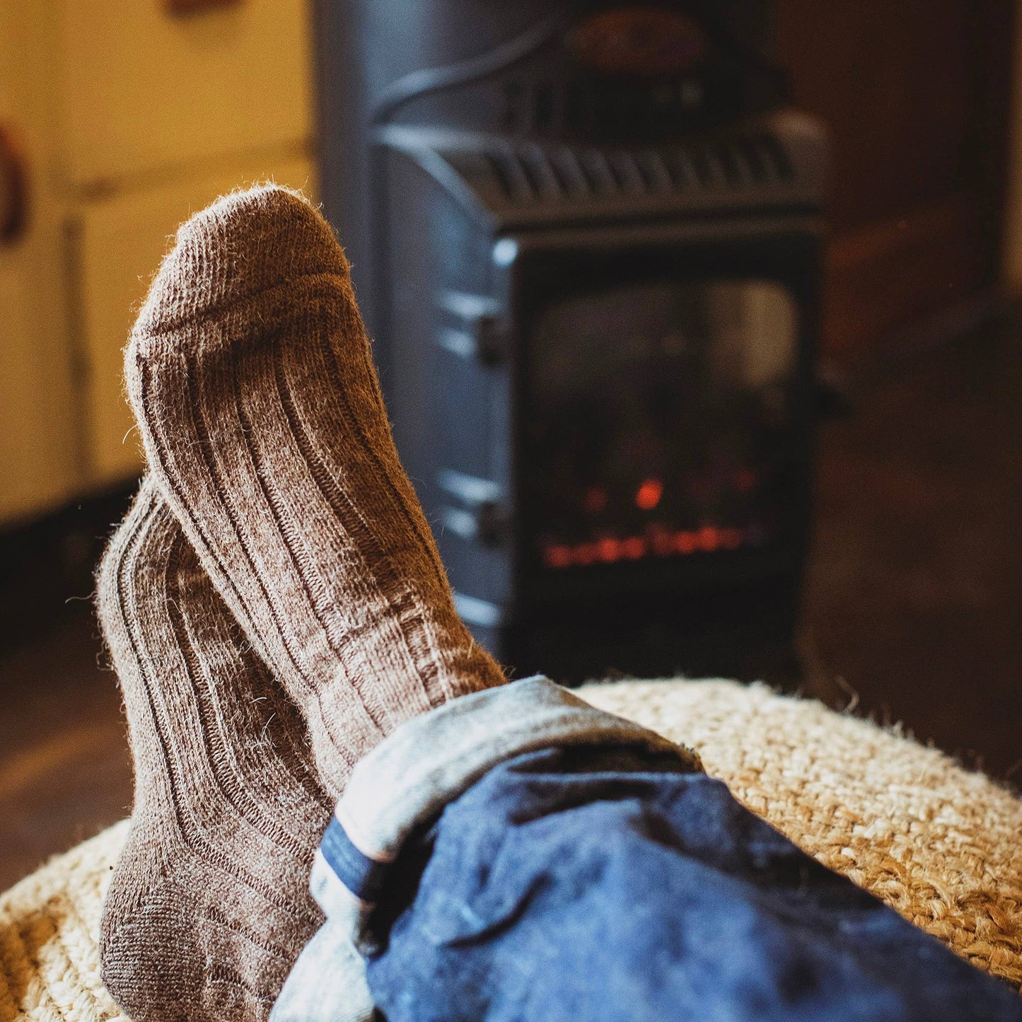 Alpaca Socks: Brown / Small (UK4-7)