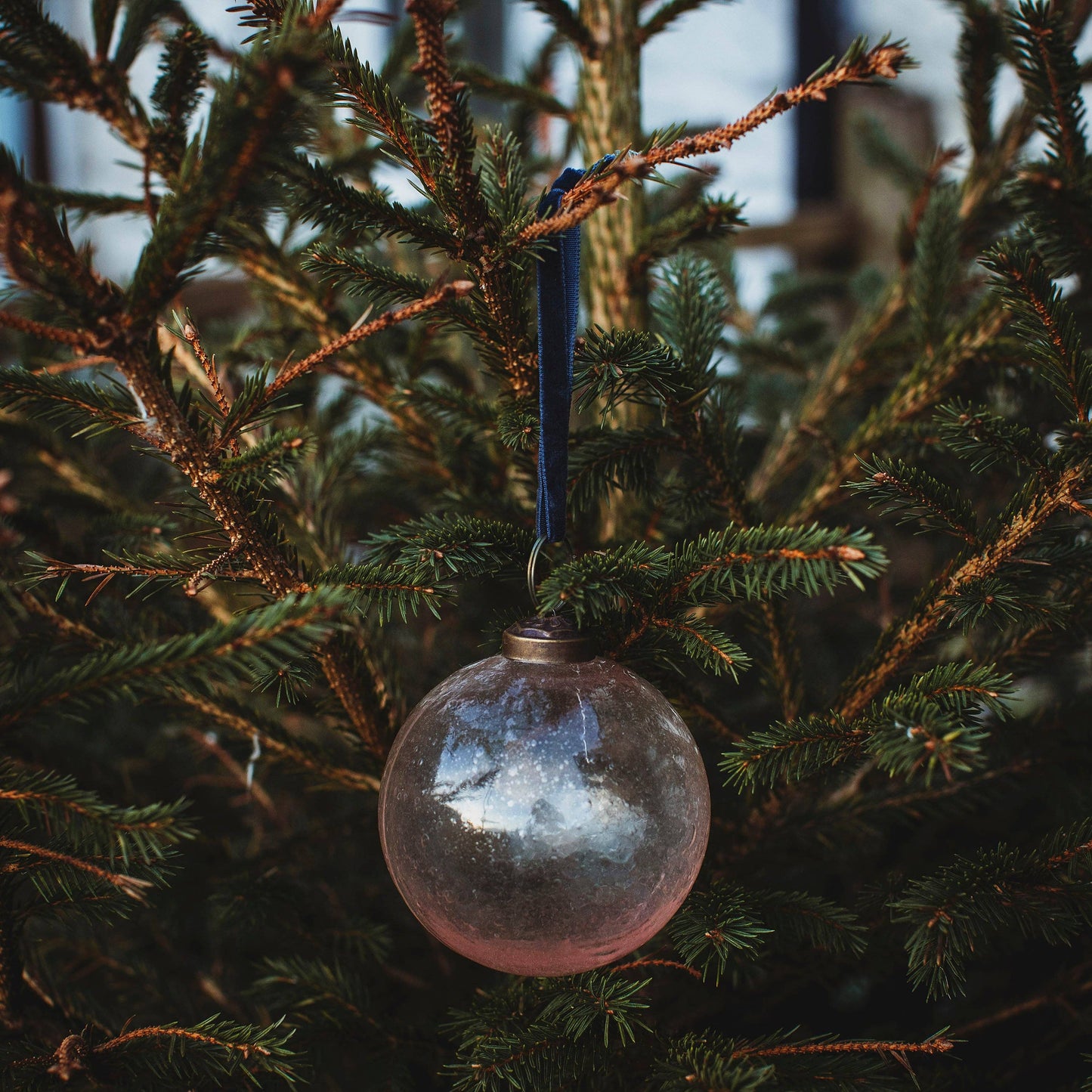 Pink Recycled Glass Bauble