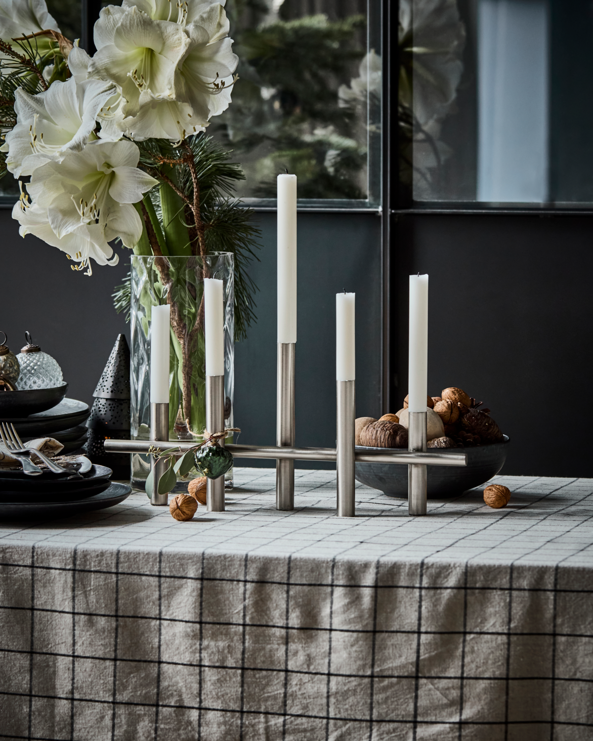 Candle holder 'Maxi45' by House Doctor - Antique silver