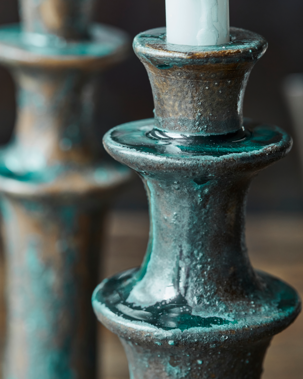 Candle stand 'Raag' by House Doctor - Green