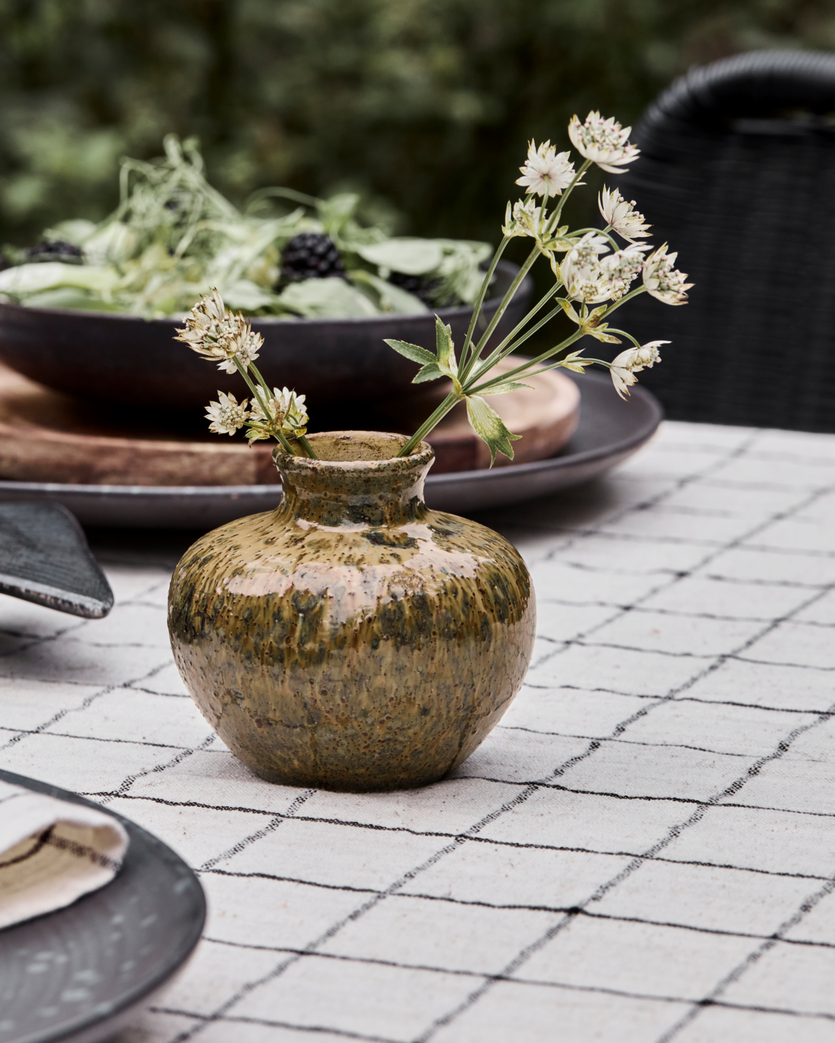 'Bodi' vase by House Doctor - yellow / ochre / brown