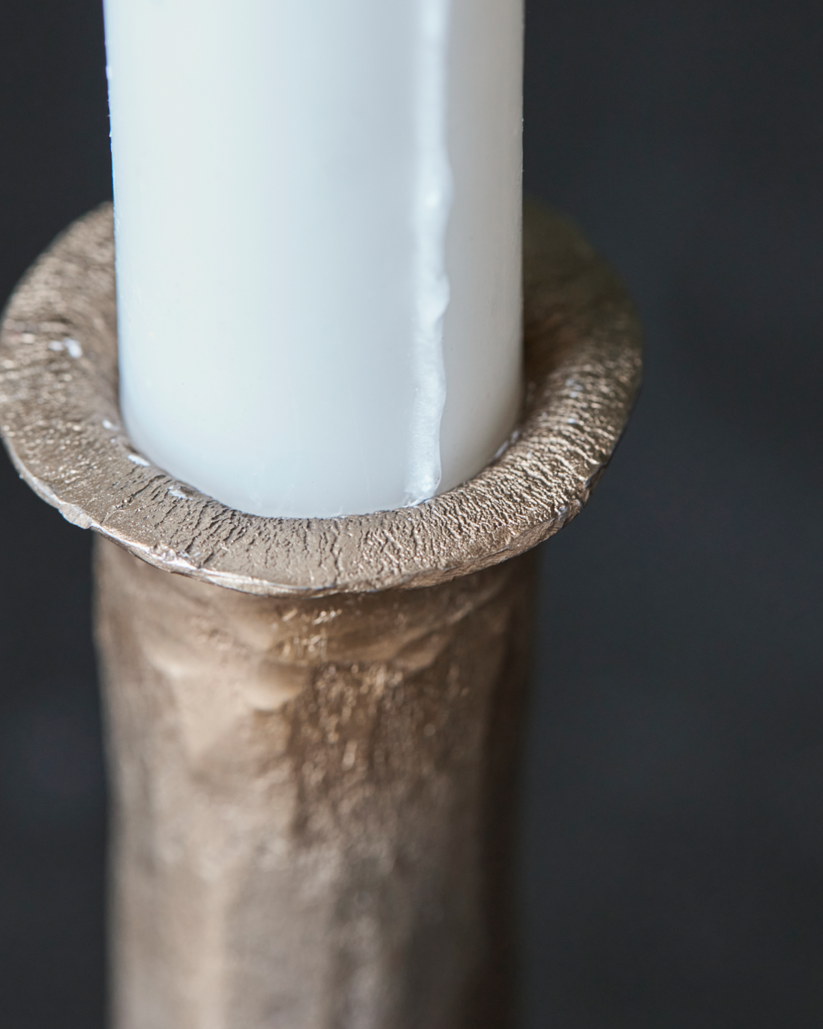 Large Candle holder 'Ticca' by House Doctor - Antique gold