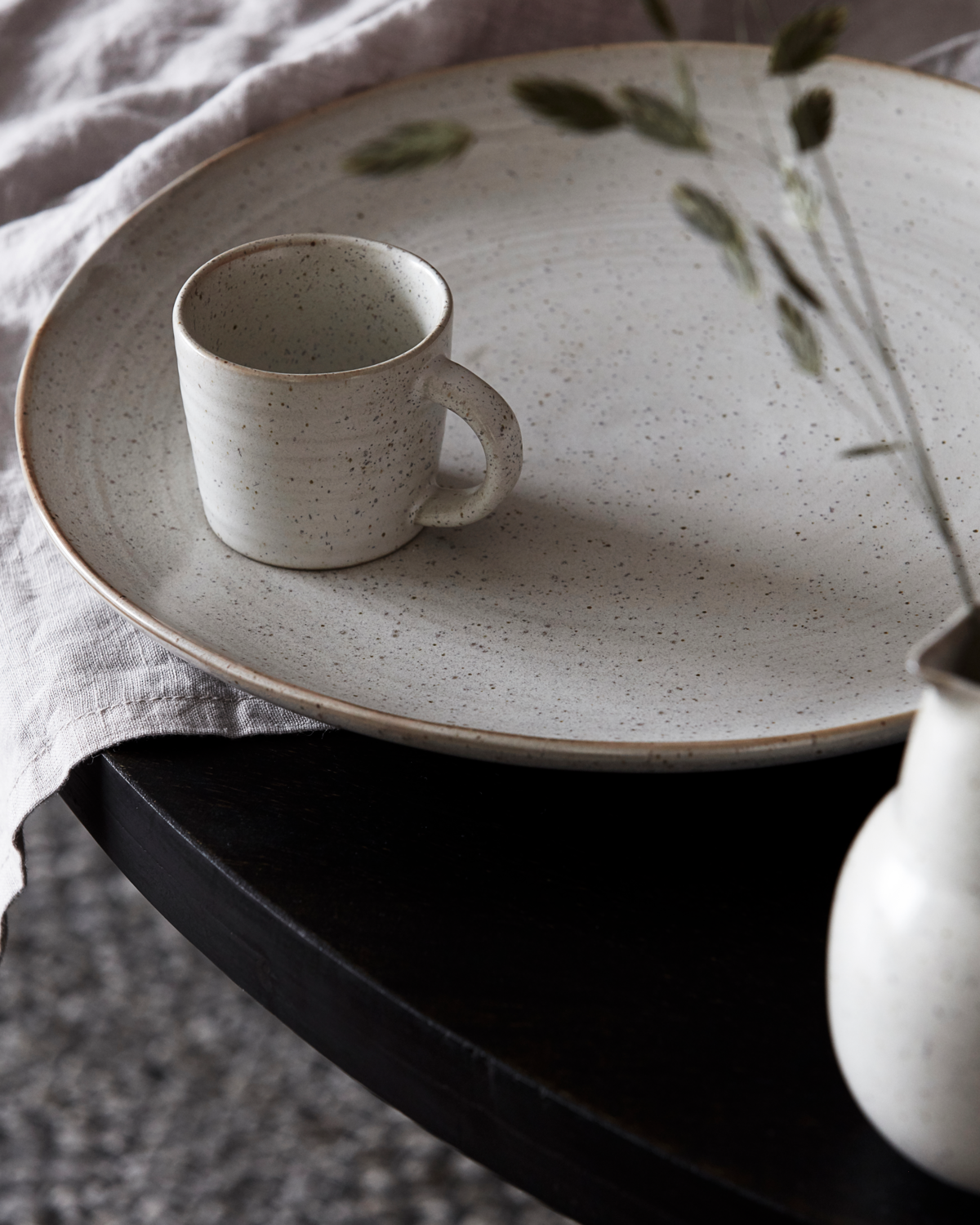 'Pion' espresso cup - by House Doctor - grey / white