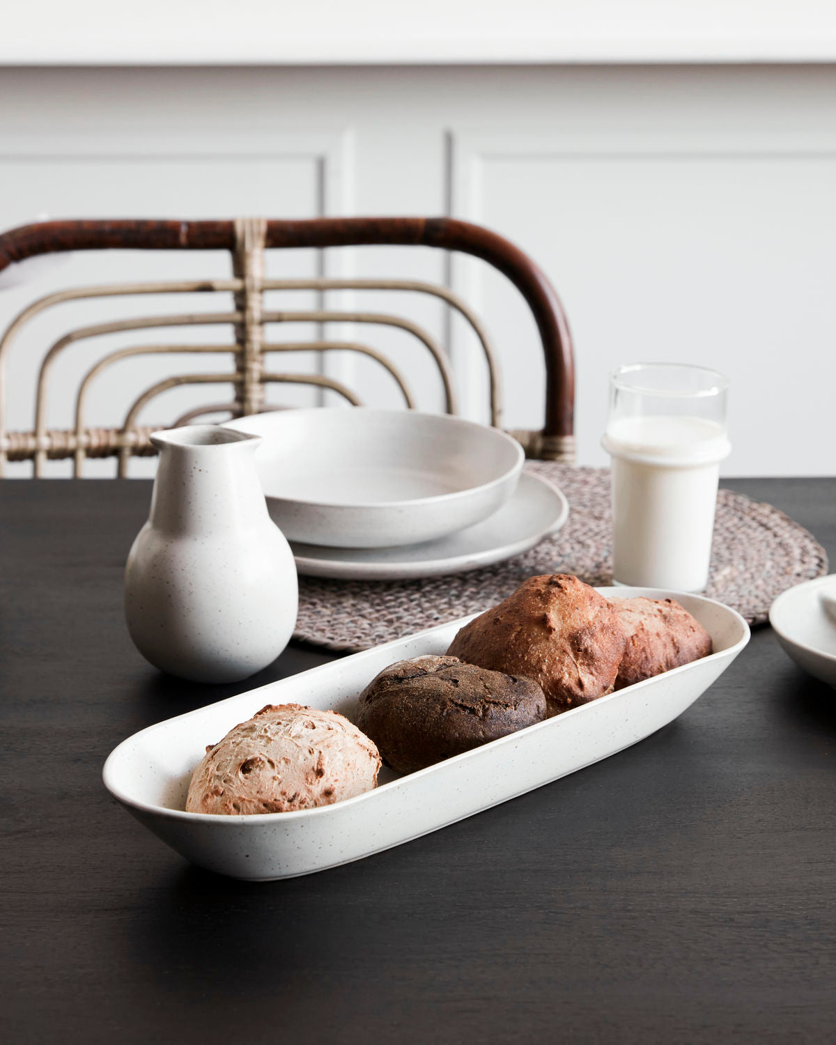 'Pion' long serving dish by house doctor - off white