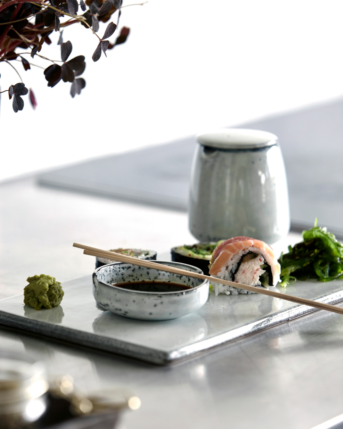 Rustic sushi plate - grey - by House Doctor