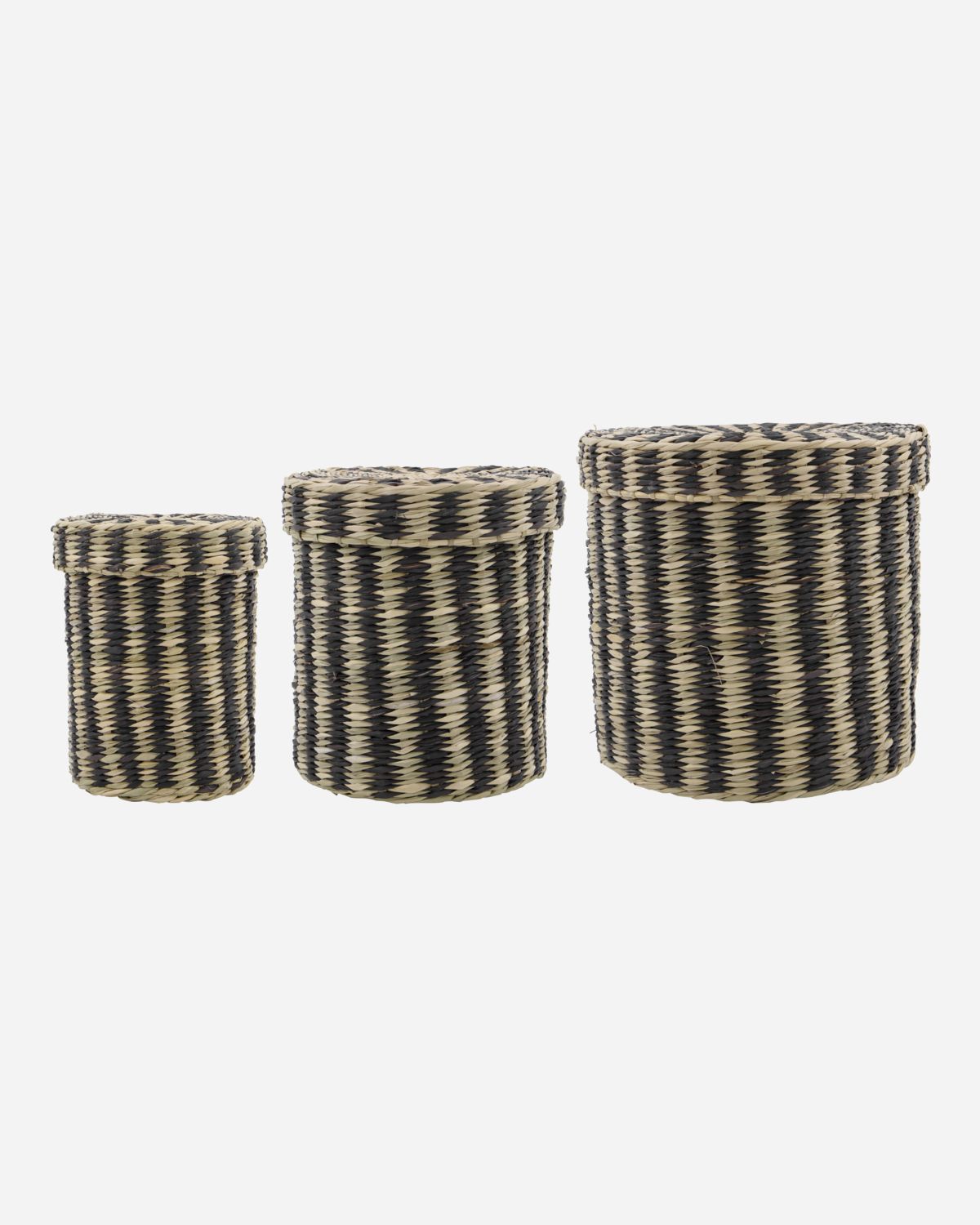 'Home' set of 3 round storage baskets by House doctor