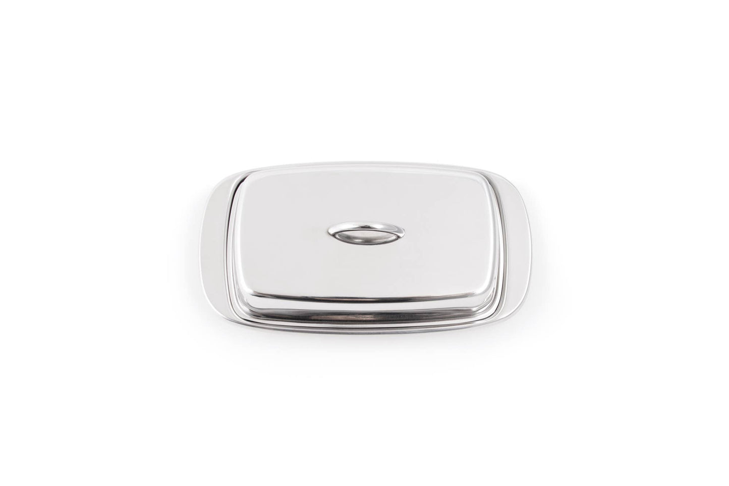 Fox Run Stainless Steel Butter Dish, 7.75" x 2.25" x 4.25"
