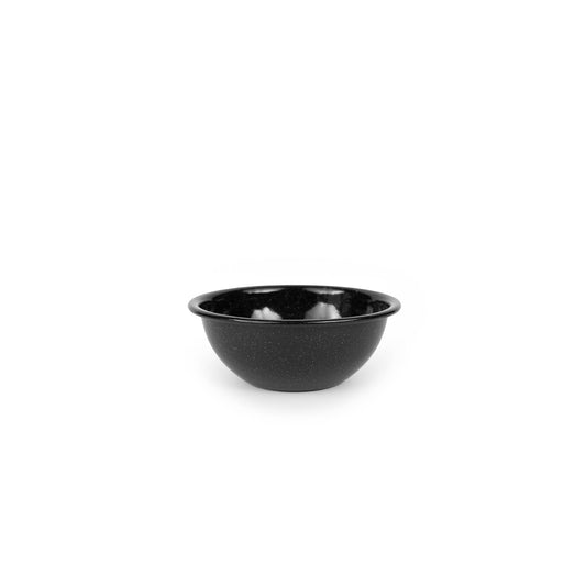 Stinson Enamelware 20 oz Cereal Bowl: Black Speckle