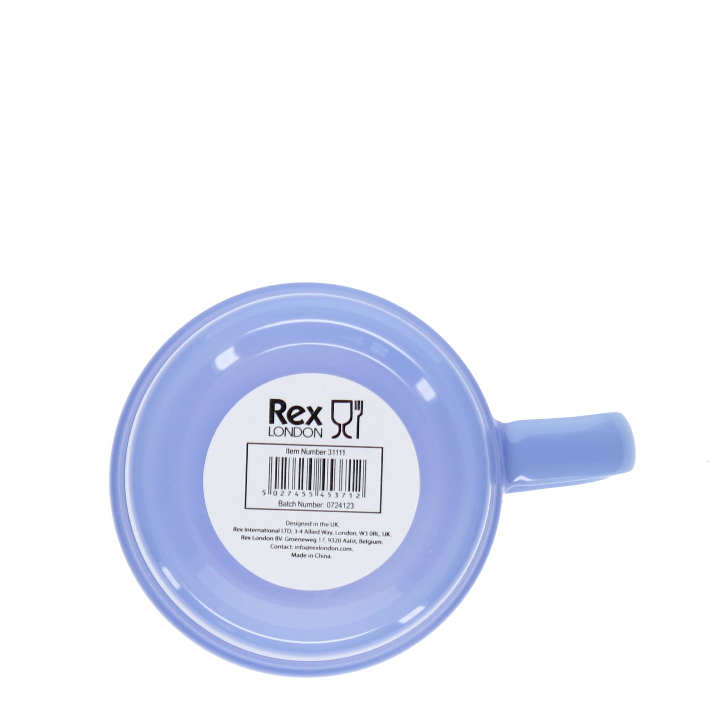 Stacking glass coffee cup 280ml - Milky blue