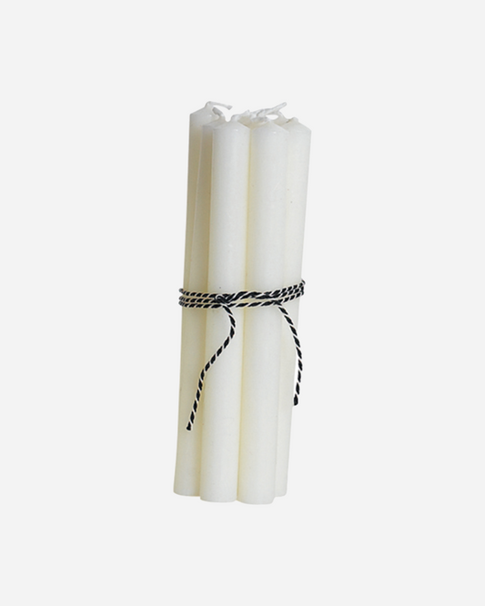 Small pencil candles, White