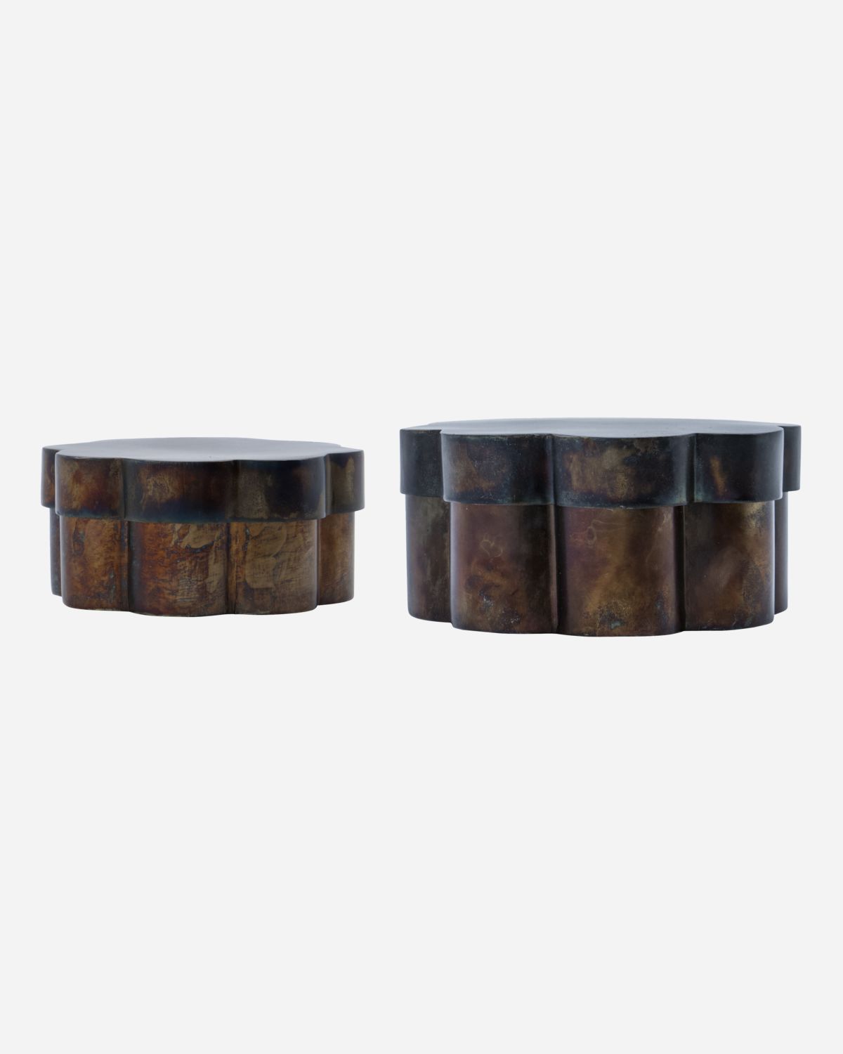 'Floda' storage boxes - set of 2 - antique brown - by house doctor