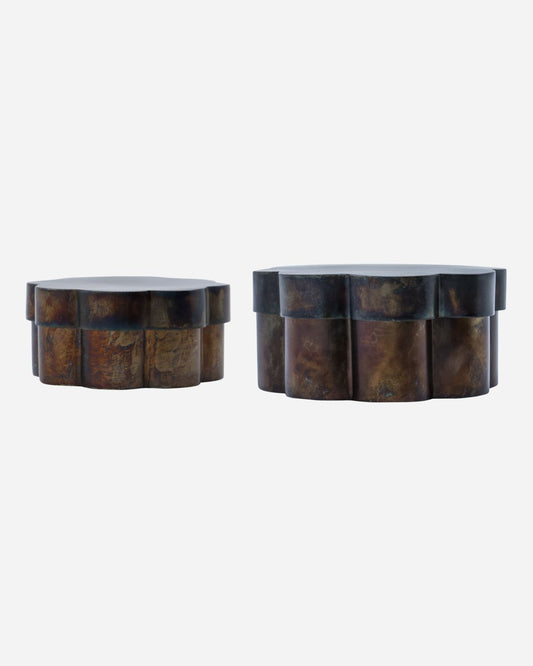 'Floda' storage boxes - set of 2 - antique brown - by house doctor