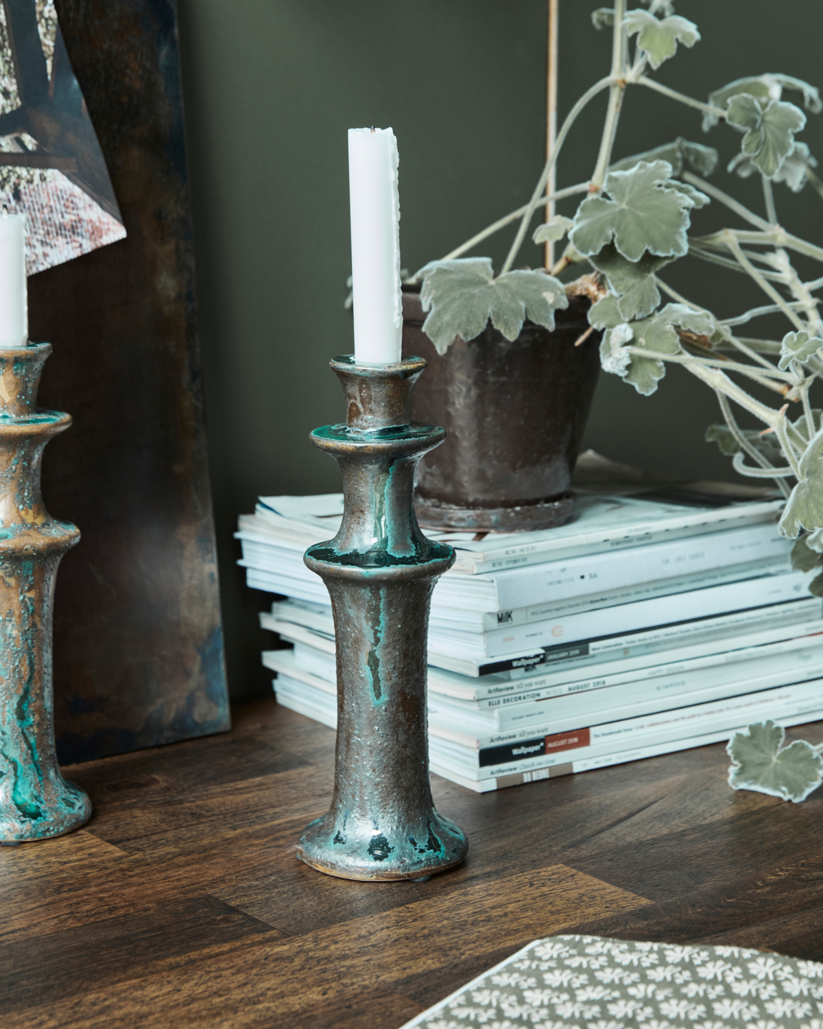 Candle stand 'Raag' by House Doctor - Green