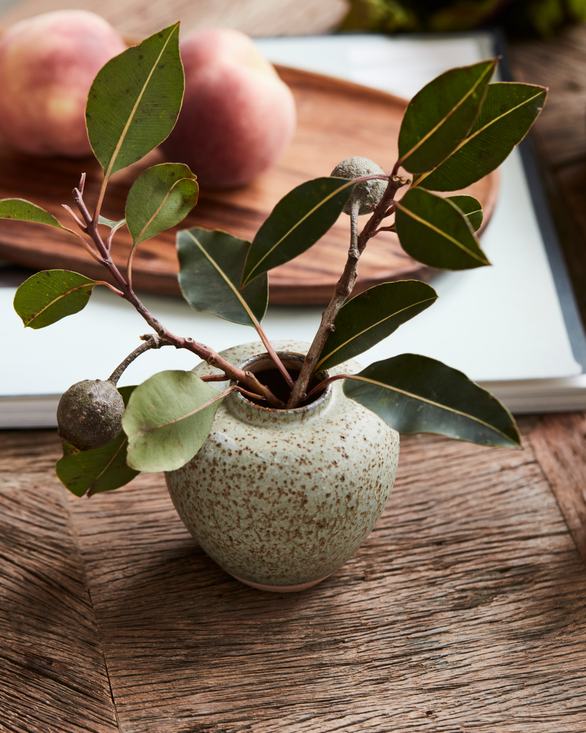 'Tino' vase by House Doctor - grey / green