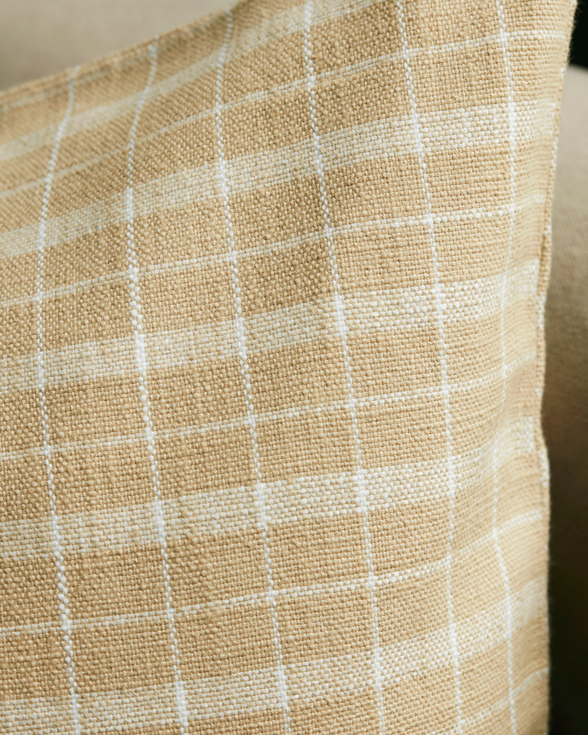 House Doctor 'Thame' cushion cover only - Yellow check