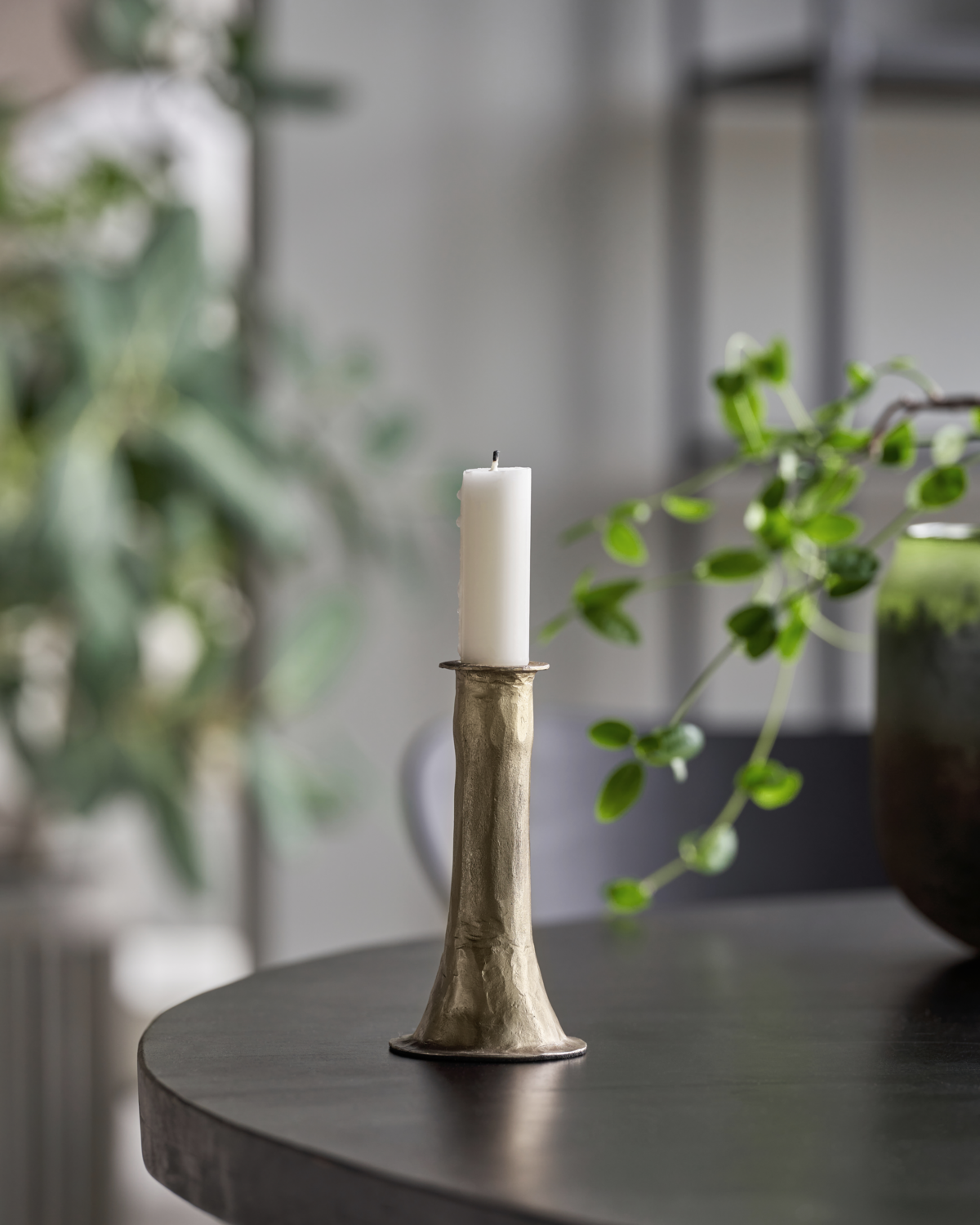 Medium Candle holder,'HDTicca' by House Doctor - Antique gold