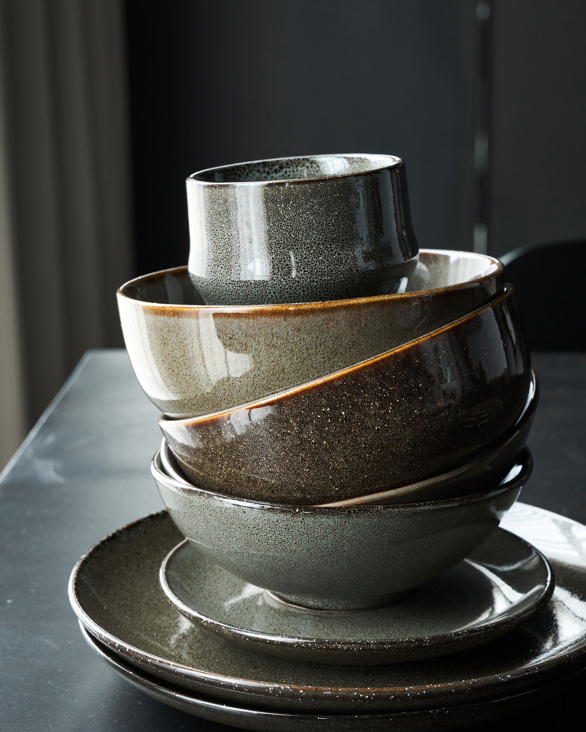 'Lake' small plate - Green - by house doctor