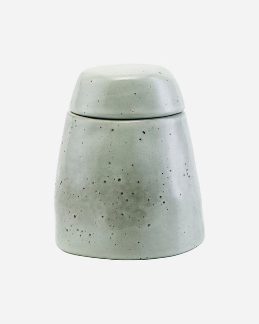 Rustic sugar bowl with lid - grey - by House Doctor