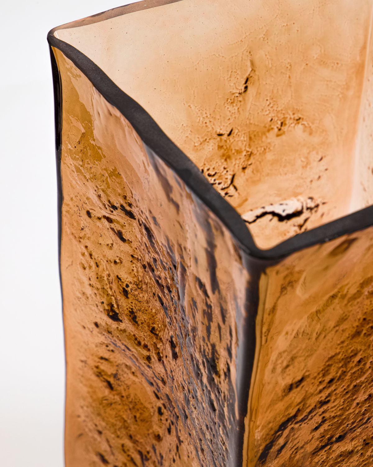 'Square' Amber Vase - Large - by house doctor