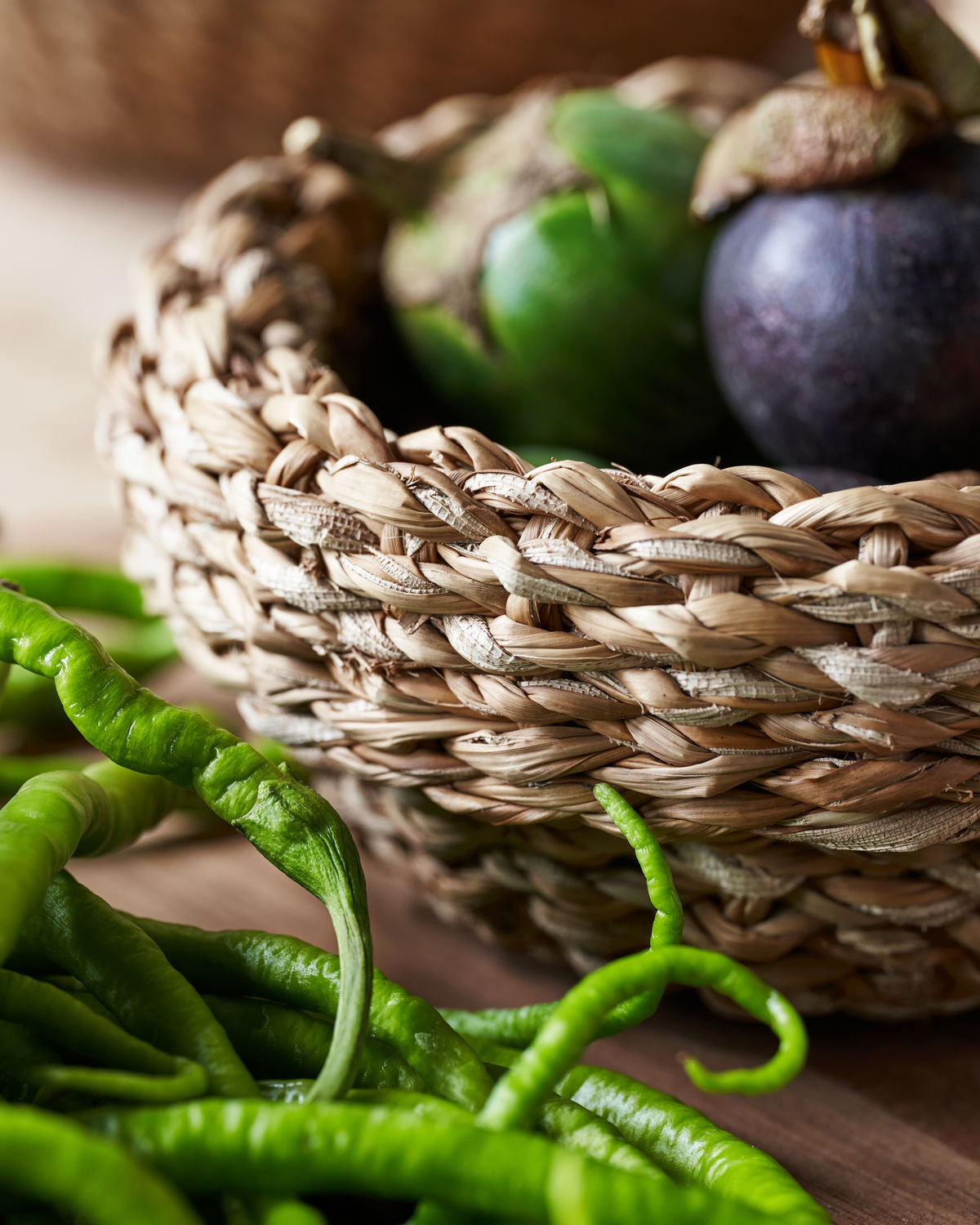 'Otta' set of 3 natural baskets by house doctor
