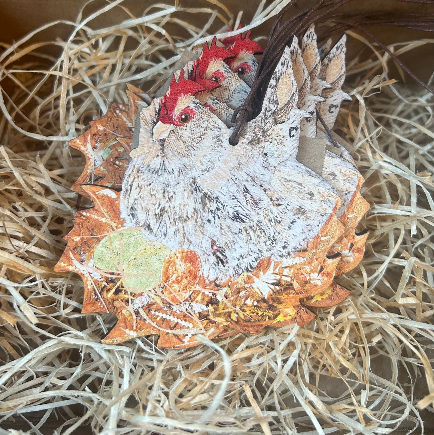 Spring Hen birch plywood decoration 