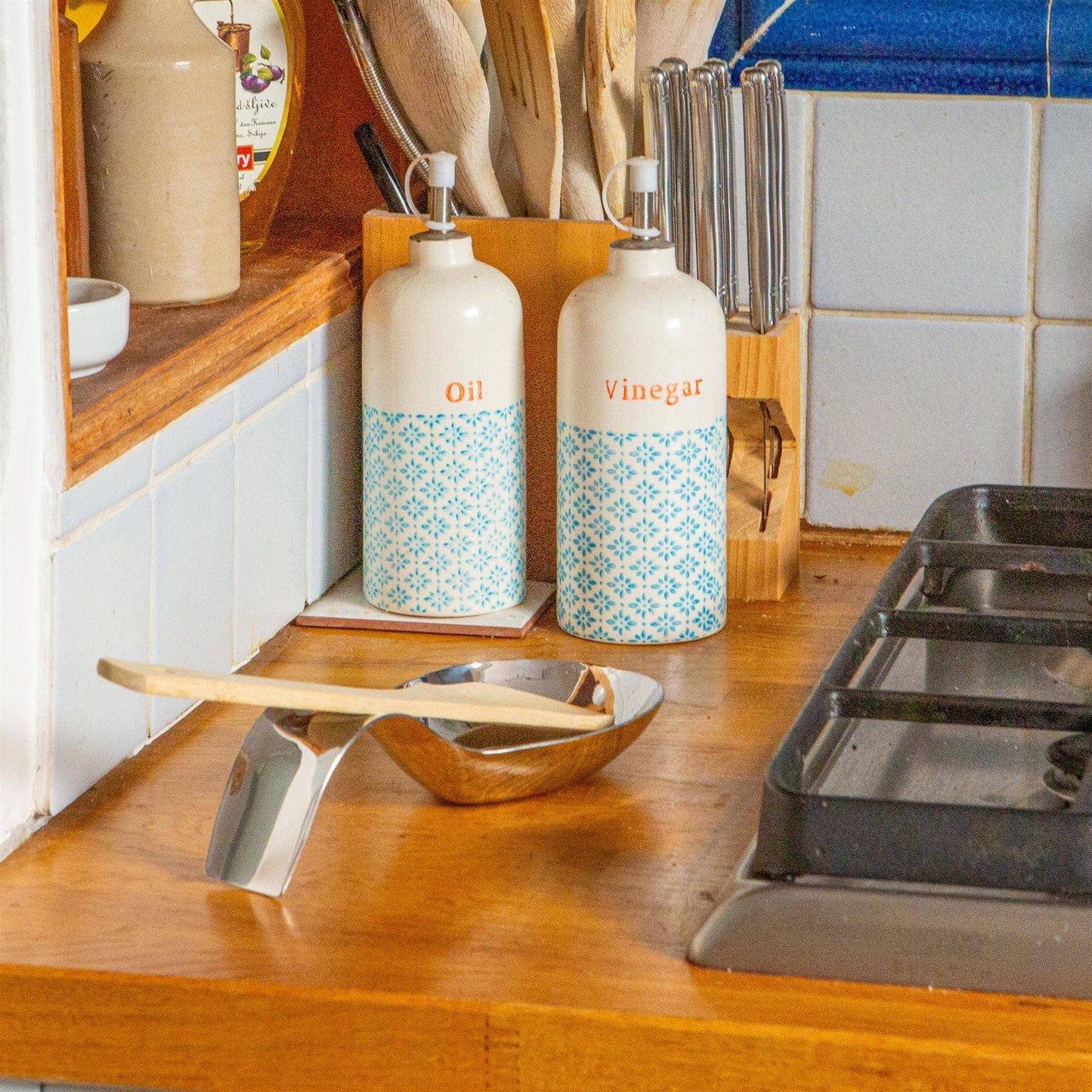 Stainless Steel Spoon Rest - By Argon Tableware