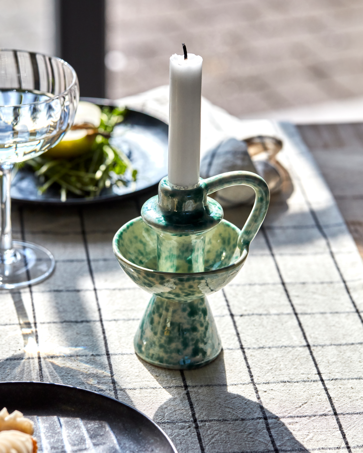 'Diva' candle holder by house Doctor - green