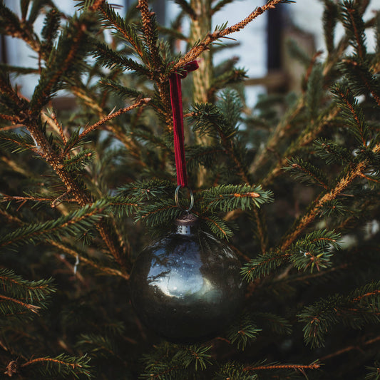 Green Recycled Glass Bauble