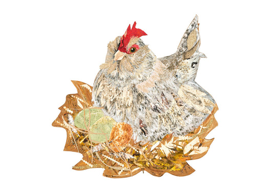 Spring Hen birch plywood decoration 
