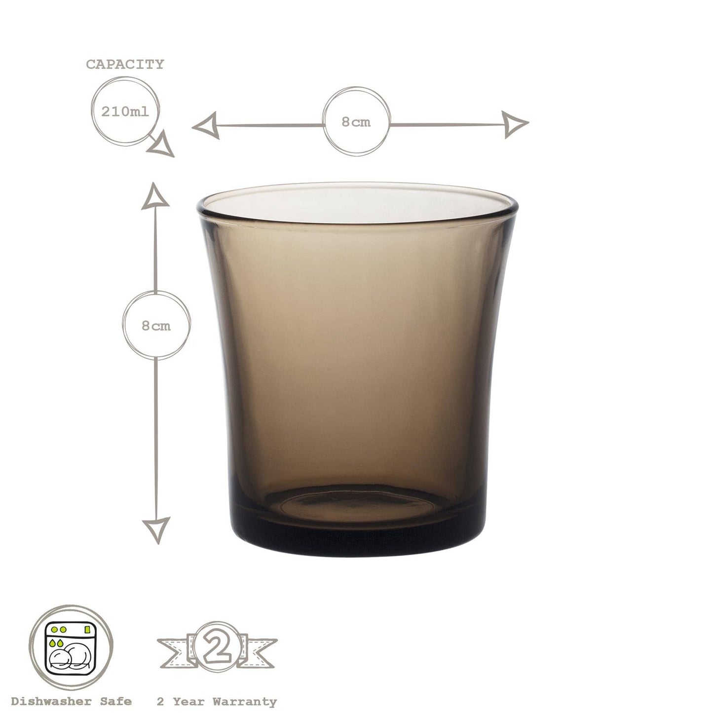 210ml Lys Tumbler Glass - By Duralex: Amber