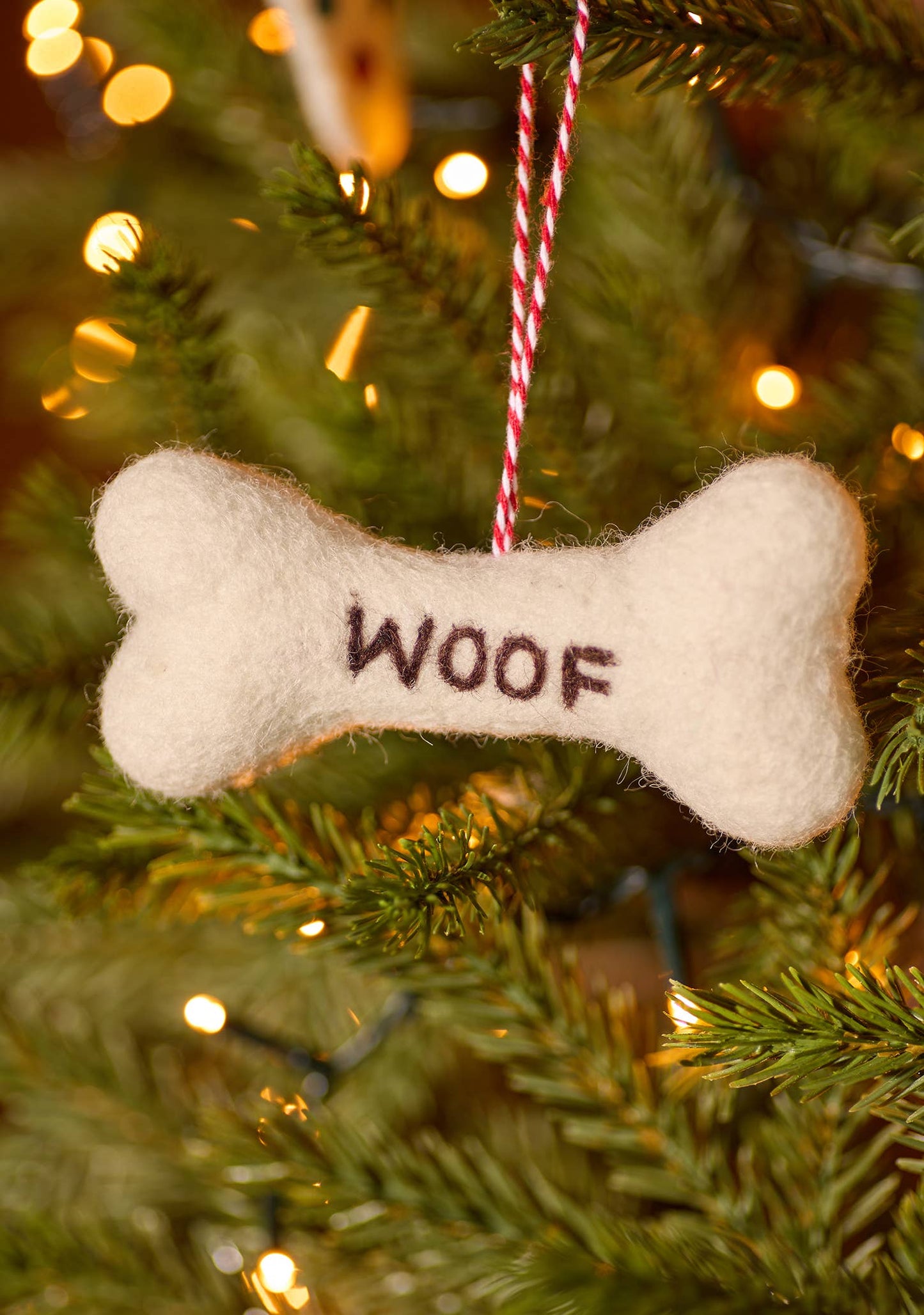 Felt Woof Bone Decoration