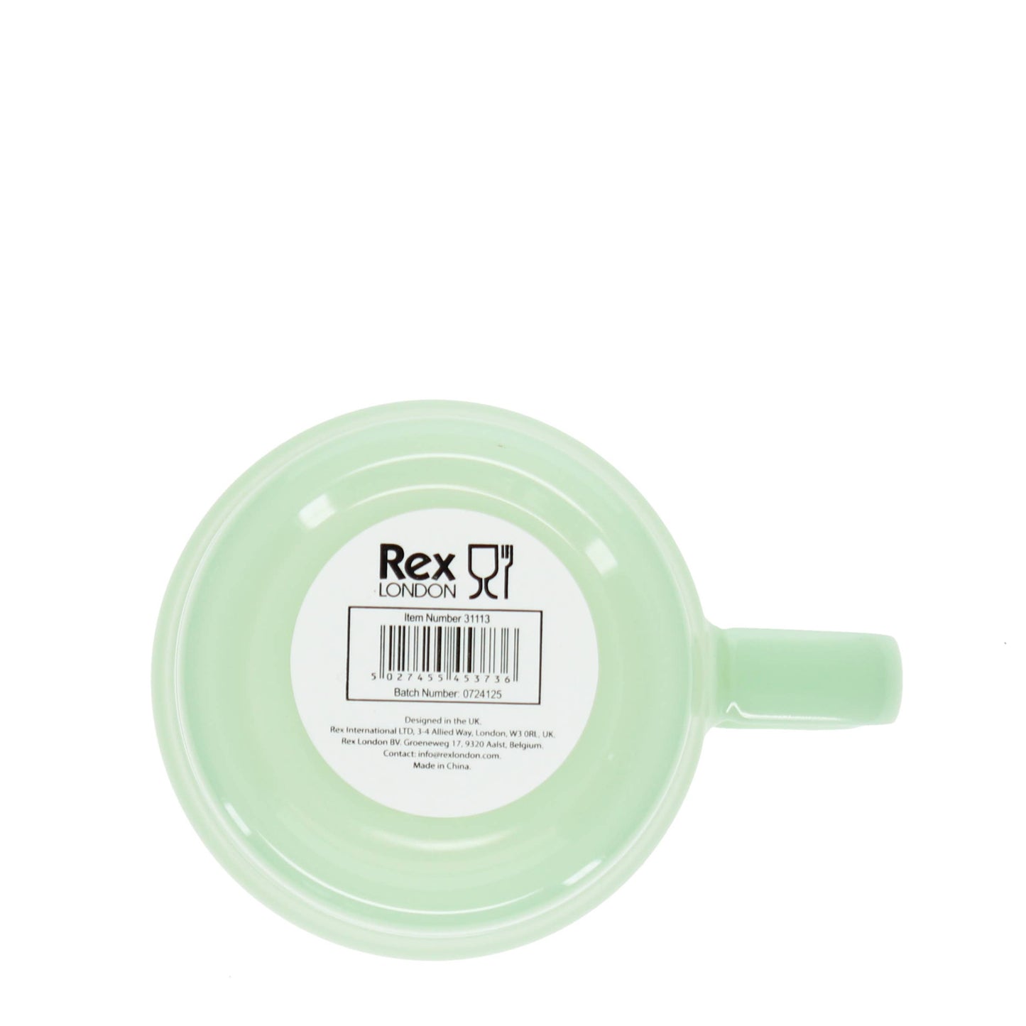 Stacking glass coffee cup 280ml - Mint green