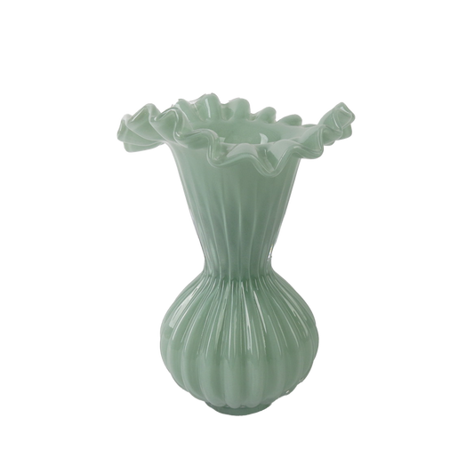 Matcha Green Froufrou Vase mm D13.5 H19cm