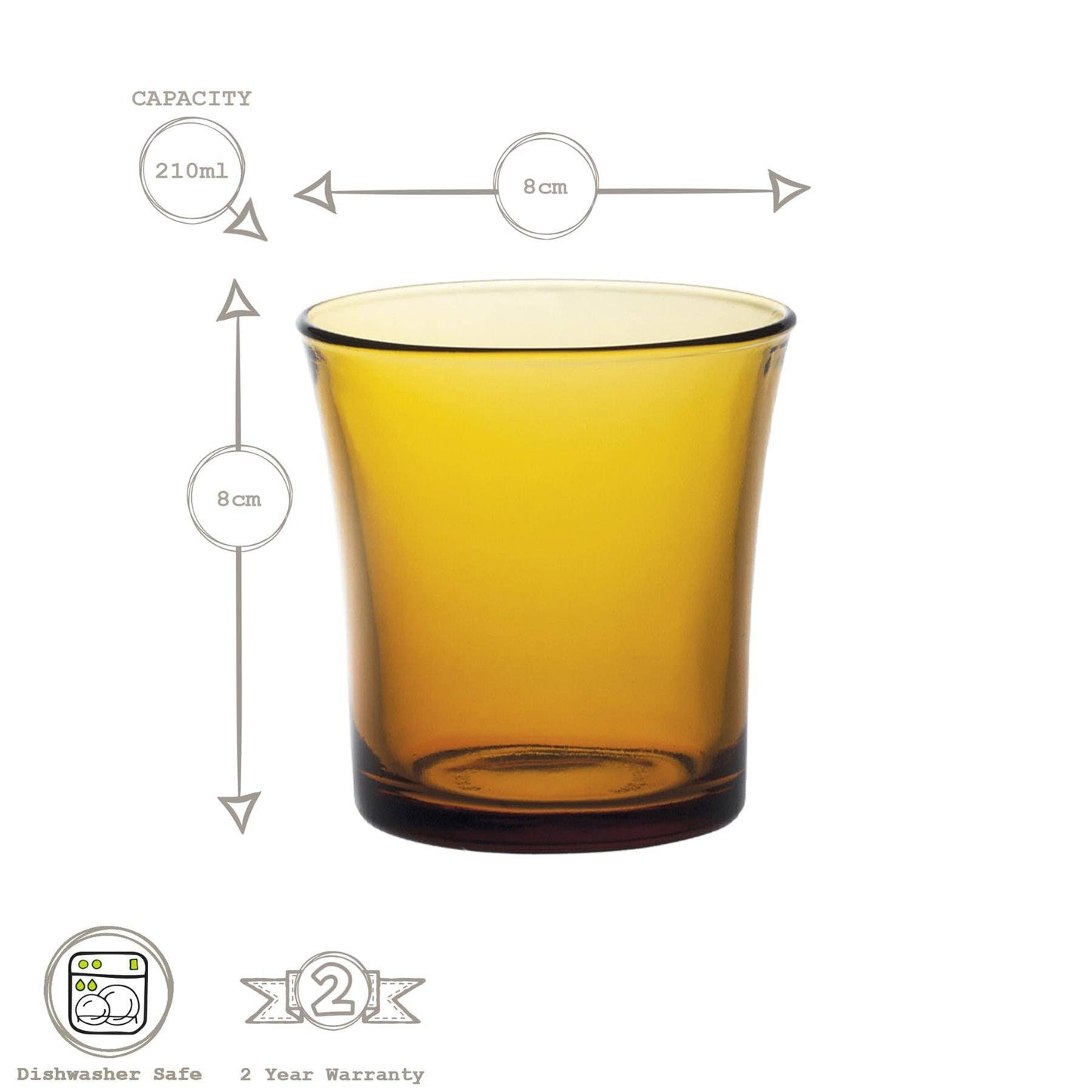 210ml Lys Tumbler Glass - By Duralex: Creole