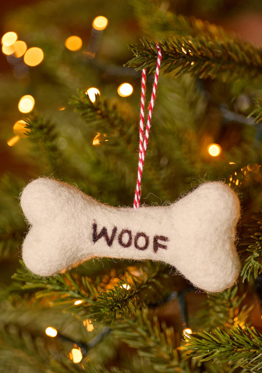 Felt Woof Bone Decoration