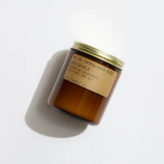 P.F. Candle Co. Sandal Wood and rose - 7.2oz Soy candle