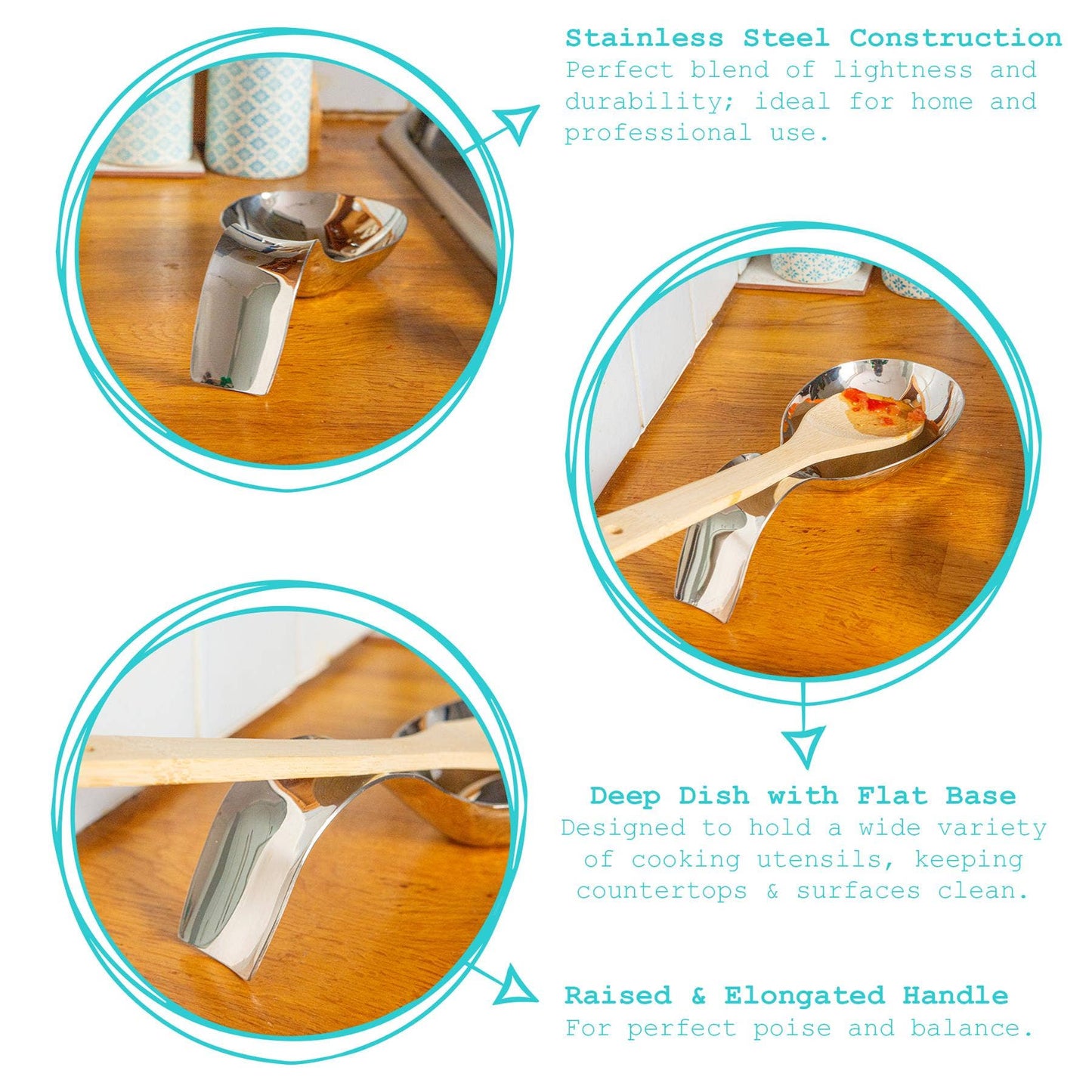 Stainless Steel Spoon Rest - By Argon Tableware