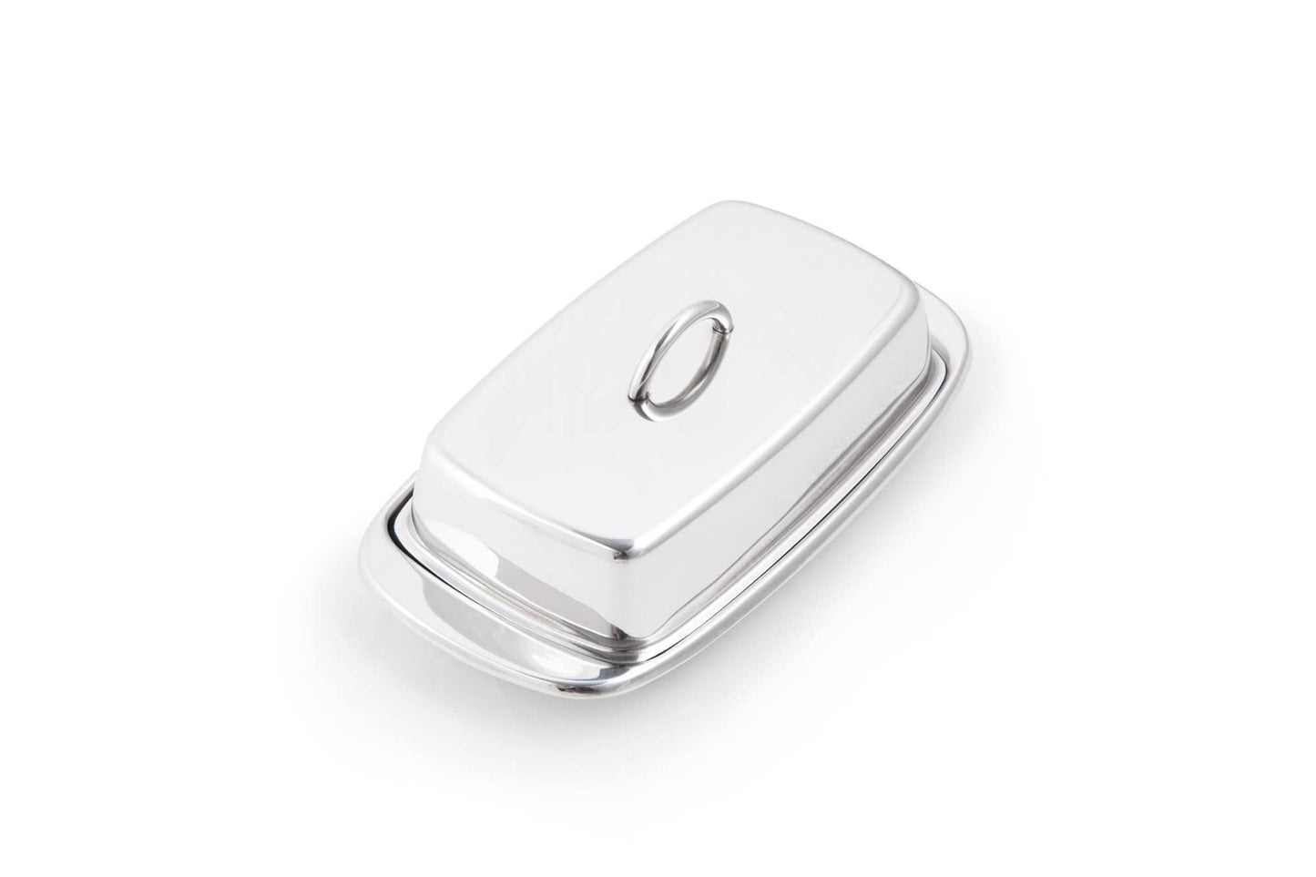Fox Run Stainless Steel Butter Dish, 7.75" x 2.25" x 4.25"