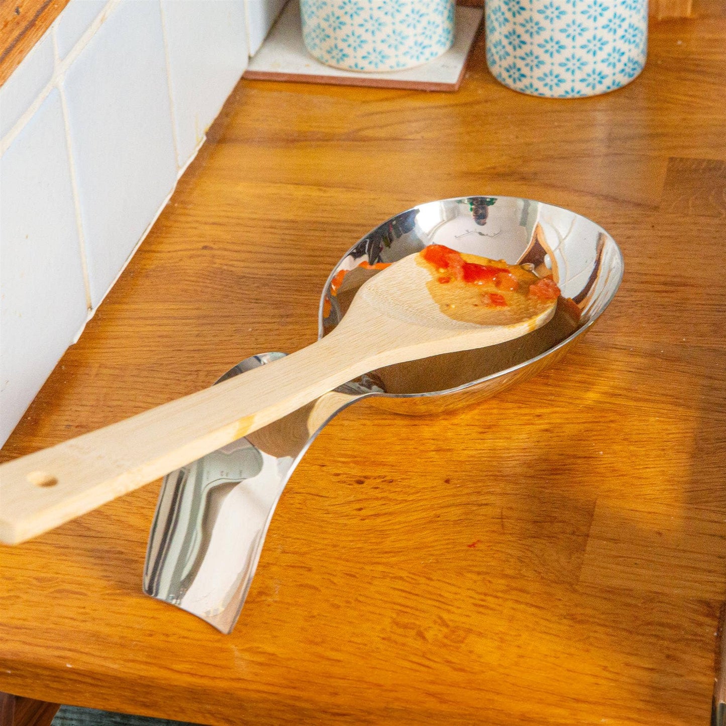 Stainless Steel Spoon Rest - By Argon Tableware