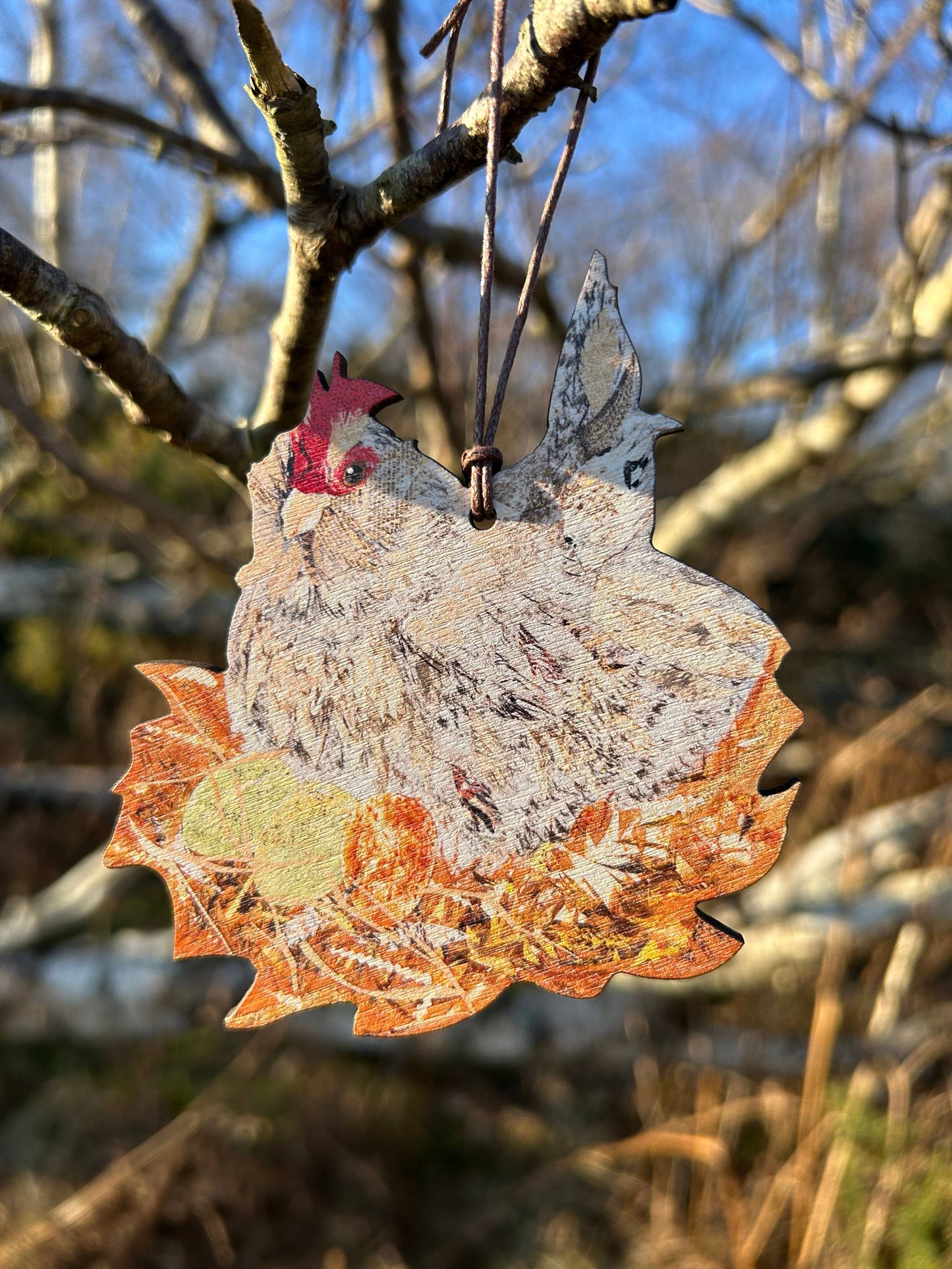 Spring Hen birch plywood decoration 