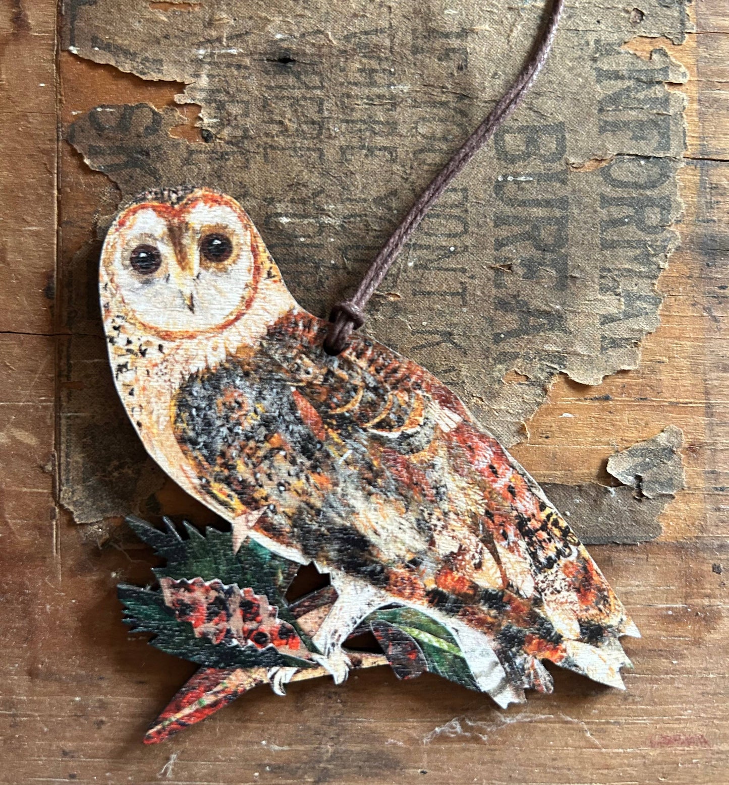 Woodland Owl birch plywood decoration 