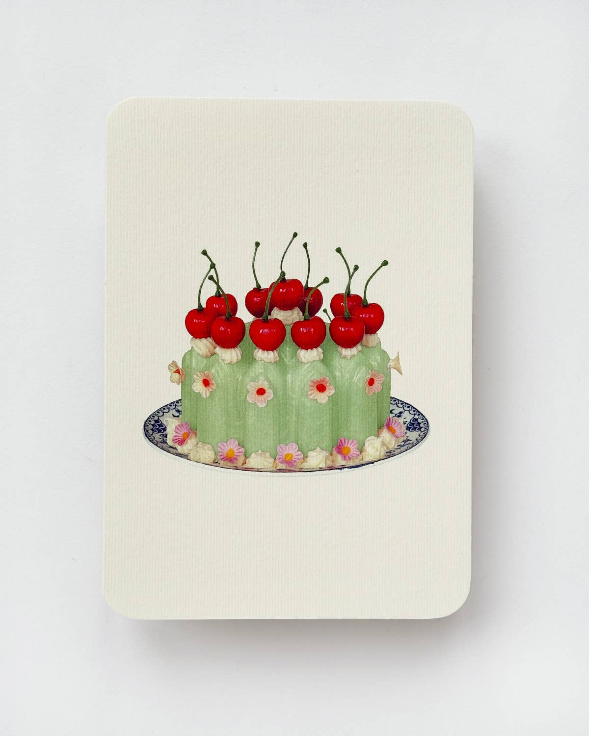 Chartreuse Cream Blancmange Greeting Card: Individual