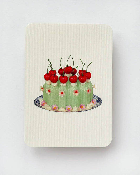 Chartreuse Cream Blancmange Greeting Card: Individual